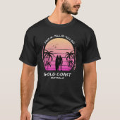 T-shirt Gold Coast Australia Palms Drop Pull Kick Surfing (Devant)