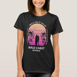 T-shirt Gold Coast Australia Palms Drop Pull Kick Surfing