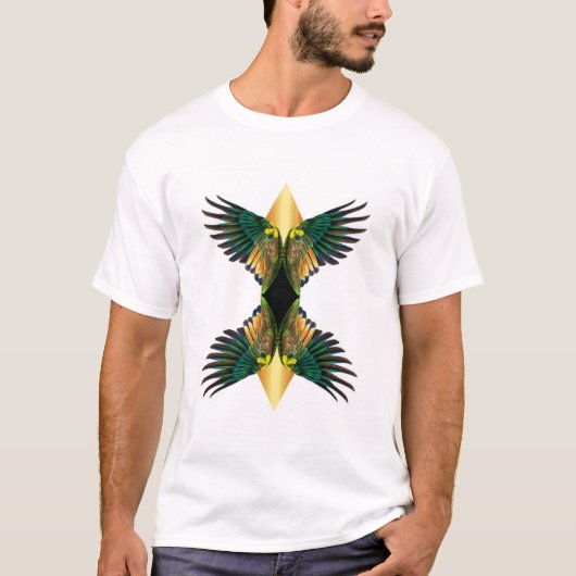 T-shirt Gold Double Wings Diamond Design (Devant)