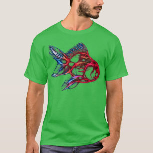 T-shirt Gold Fish Fractal Art