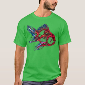 T-shirt Gold Fish Fractal Art