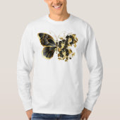 T-shirt Gold flower Butterfly with Black Orchid (Devant)