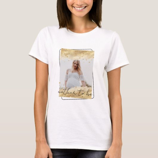 T-shirt Gold Foil Frame Maman Grossesse photo (Devant)