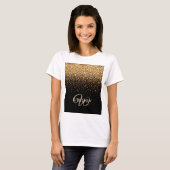 T-shirt Gold Glitter Sparkle Elegant Luxury Texture        (Devant entier)