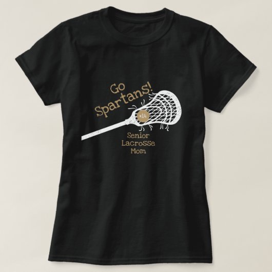 T-shirt Gold Go Team Lacrosse Maman (Design devant)