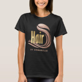 T-shirt Gold, Gold Rose et coiffeur noir (Devant)