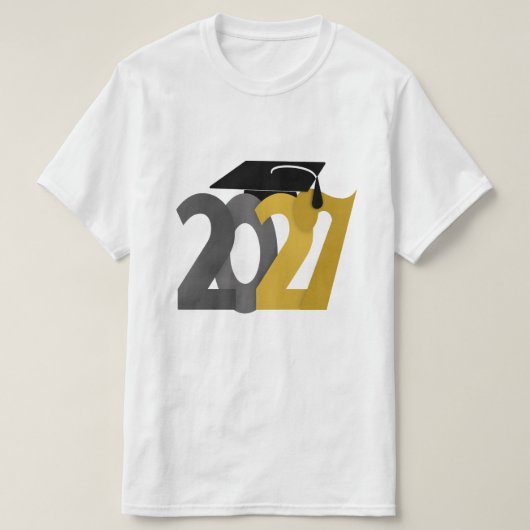 T-shirt Gold Gray Class of 2027 Graduation (Design devant)