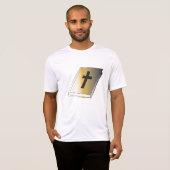 T-shirt Gold Holy Bible with Black Cross Religious (Devant entier)