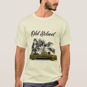 T-shirt Gold Lowrider Retro | Convertible voiture classiqu (Devant)