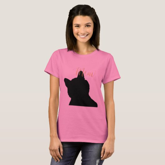 T-shirt Gold Meow Kitty (Devant entier)