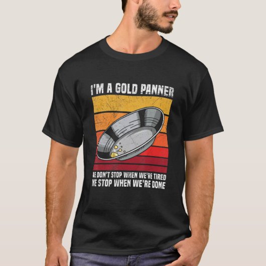 T-shirt Gold Mining and Panning for a Gold Prospector (Devant)