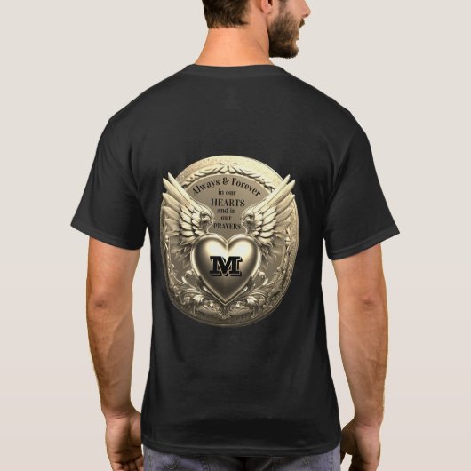 T-shirt Gold Monogram Template  (Dos)