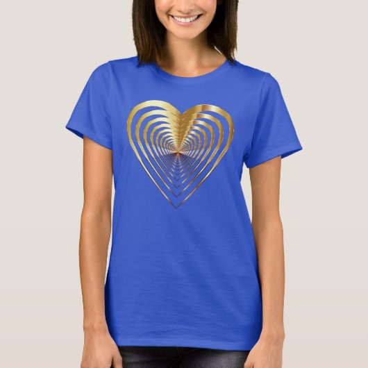T-shirt Gold Open Hearts dans un coeur (Devant)