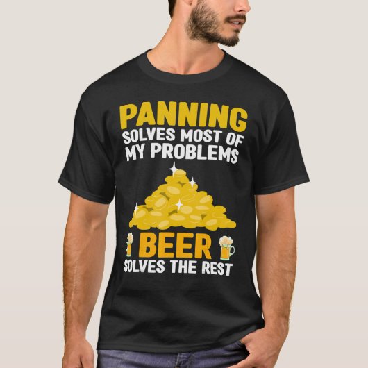 T-shirt Gold Panning Gold Panner Gold Mining Gold Miner Or (Devant)