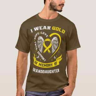T-shirt Gold Pour La Petite-Fille De Sensibilisation Au Ca