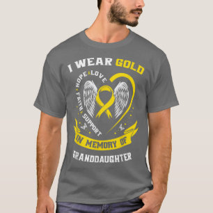 T-shirt Gold Pour La Petite-Fille De Sensibilisation Au Ca