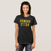 T-shirt Gold Senior Volleyball Player Class of 2024 (Devant entier)