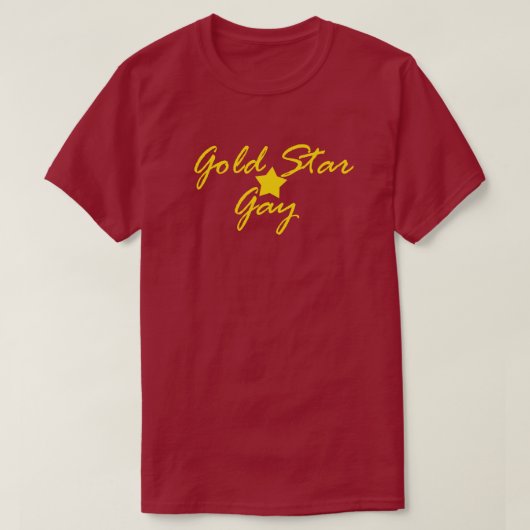 T-SHIRT GOLD STAR GAY (Design devant)