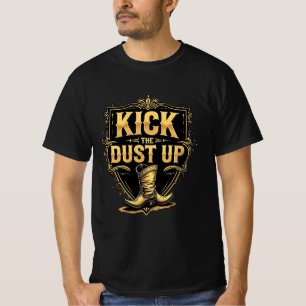 T-shirt Gold Western Texte : Battez la poussière