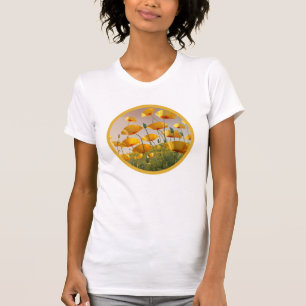 T-shirt Golden California Poppy Meadow Women.