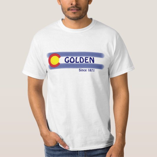 T-shirt Golden Colorado Drapeau local (Devant)
