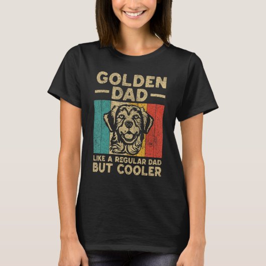 T-shirt Golden Dad Retro Golden Retriever (Devant)
