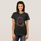 T-shirt Golden Easter Egg with Elegant Purple Iris (Devant entier)