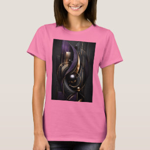 T-shirt Golden Flow Ultra 3D Composition Abstraite