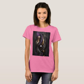 T-shirt Golden Flow | Ultra 3D Composition Abstraite (Devant entier)