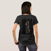 T-shirt Golden Flow | Ultra 3D Composition Abstraite (Dos entier)