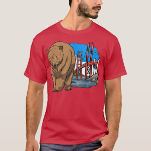 T-shirt Golden Gate Bridge Bear Animal Food Funny Women Fa