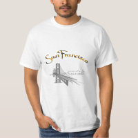 Golden Gate Bridge, San Francisco, CA Grey/Gold T-
