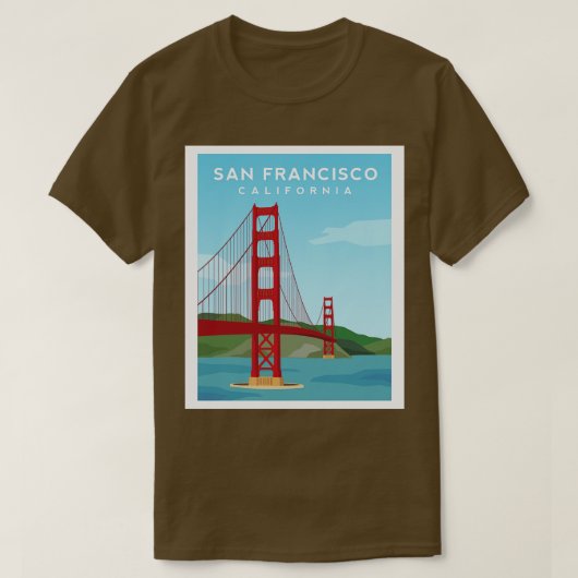 T-shirt Golden Gate Bridge San Francisco Californie (Design devant)