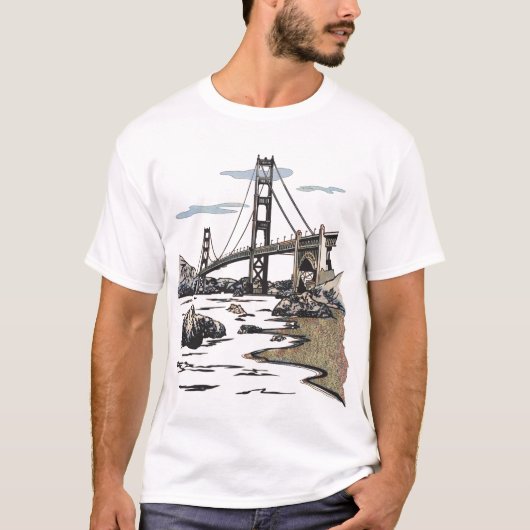 T-shirt Golden Gate Bridge San Francisco Californie (Devant)