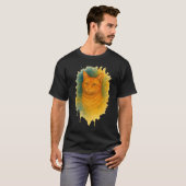 T-shirt Golden Glow : Chat aquarelle (Devant entier)