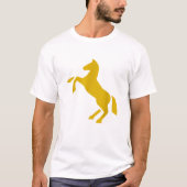 T-shirt Golden Horse Design Funky T Shirt mignon Stallion  (Devant)