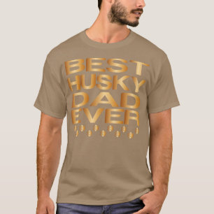 T-shirt Golden husky Papa Meilleur papa husky Sibérien Jam