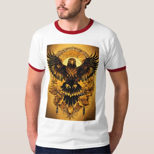 T-shirt "Golden Majesty Soars : Eagle Vision Tee" (Devant)