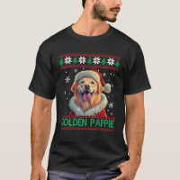 Golden Pappie Golden Retriever Santa Hat Ugly Chri