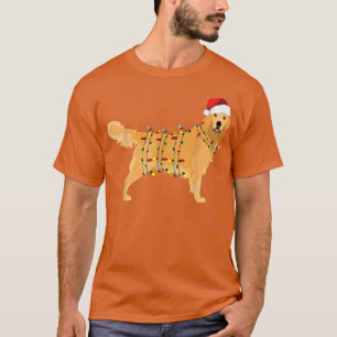 T-shirt Golden Retriers Noël Lumière Joyeux Noël Chien Lo