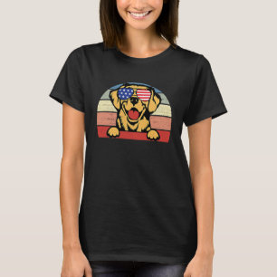 T-shirt Golden Retriever 14 Juillet Quatrième Patriote Am