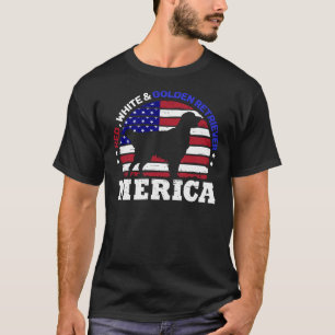 T-shirt Golden Retriever 4th Of July American Flag