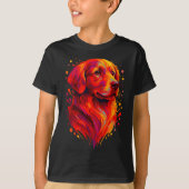 T-shirt Golden Retriever Art Rtrait For Dog Owners  (Devant)