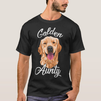 T-shirt Golden Retriever Aunty pour femmes Mère Chien Anim
