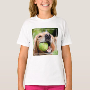 T-shirt Golden Retriever Avec Le Bal De Tennis