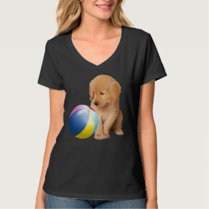 T-shirt Golden Retriever Chien Animal Et Balle Labrador Ch