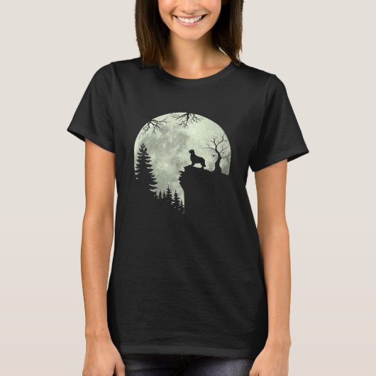 T-shirt Golden Retriever Chien Et Moon Howdans Chien De Fo (Devant)