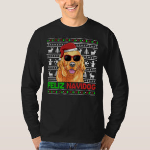 T-shirt Golden Retriever Chien Feliz Navidog