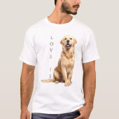 T-shirt Golden Retriever Chien Maman Papa Aime Chiot Pet T (Devant)