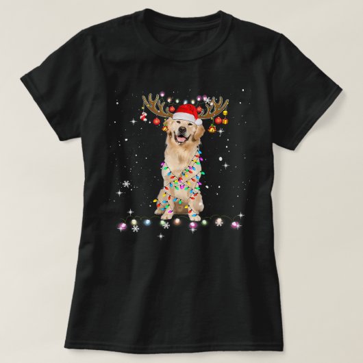 T-shirt Golden Retriever Chien mignon Golden Retriever Chr (Design devant)